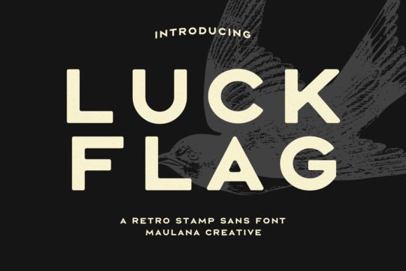 Luck Flag: A Retro Stamp Sans Serif for Editorial Design
