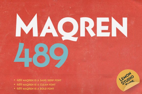 Maqren 489: A Bold Sans Serif Font for Modern Branding