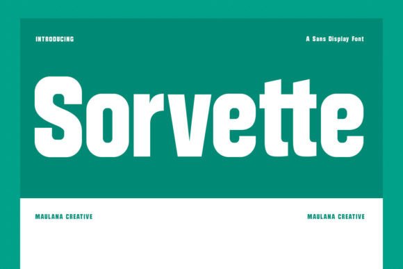Sorvette: A Strong Sans Serif Font for Modern Branding